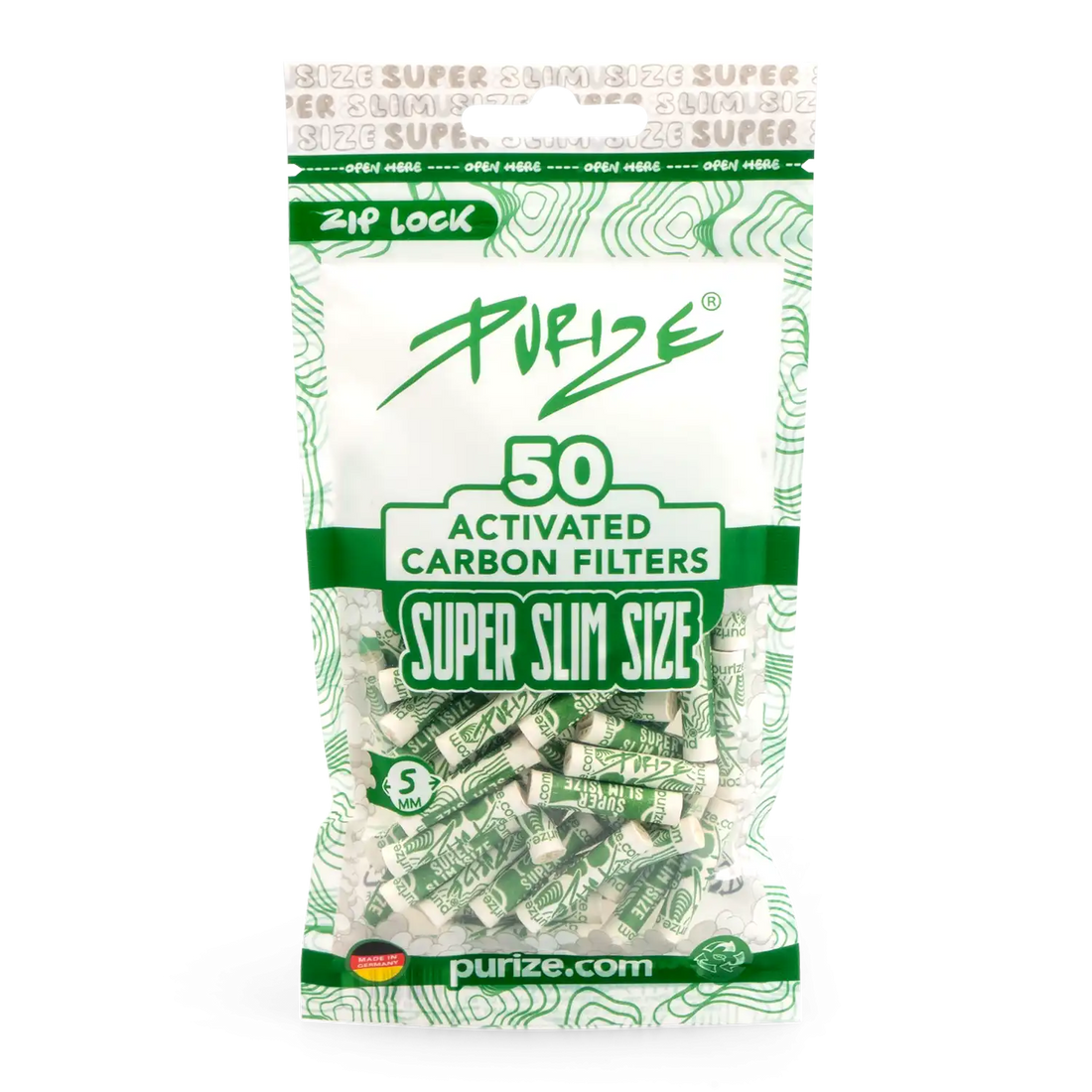 Purize Aktivkohlefilter Super Slim - 50 Stück im Beutel