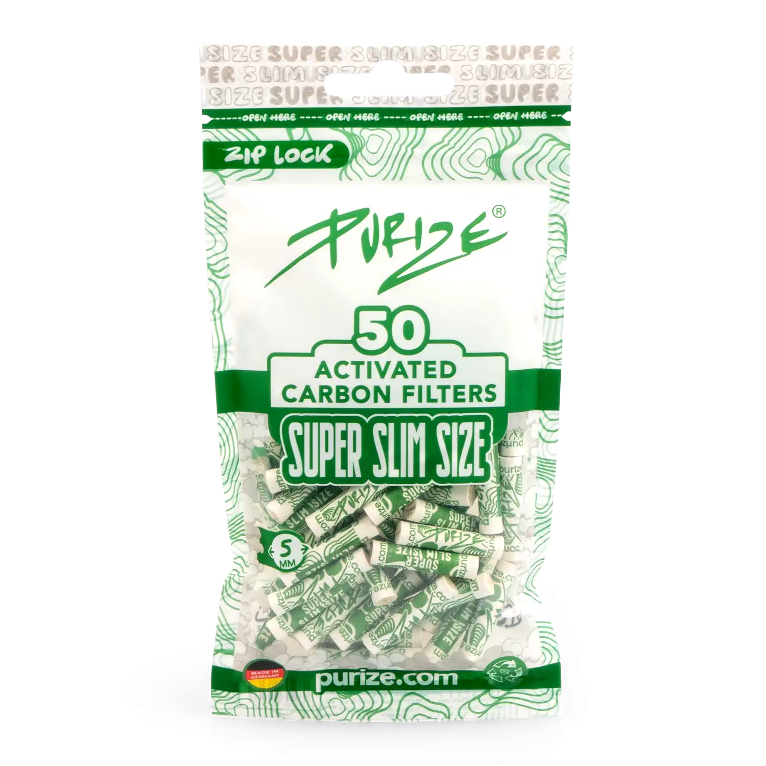 Purize Aktivkohlefilter Super Slim - 50 Stück im Beutel