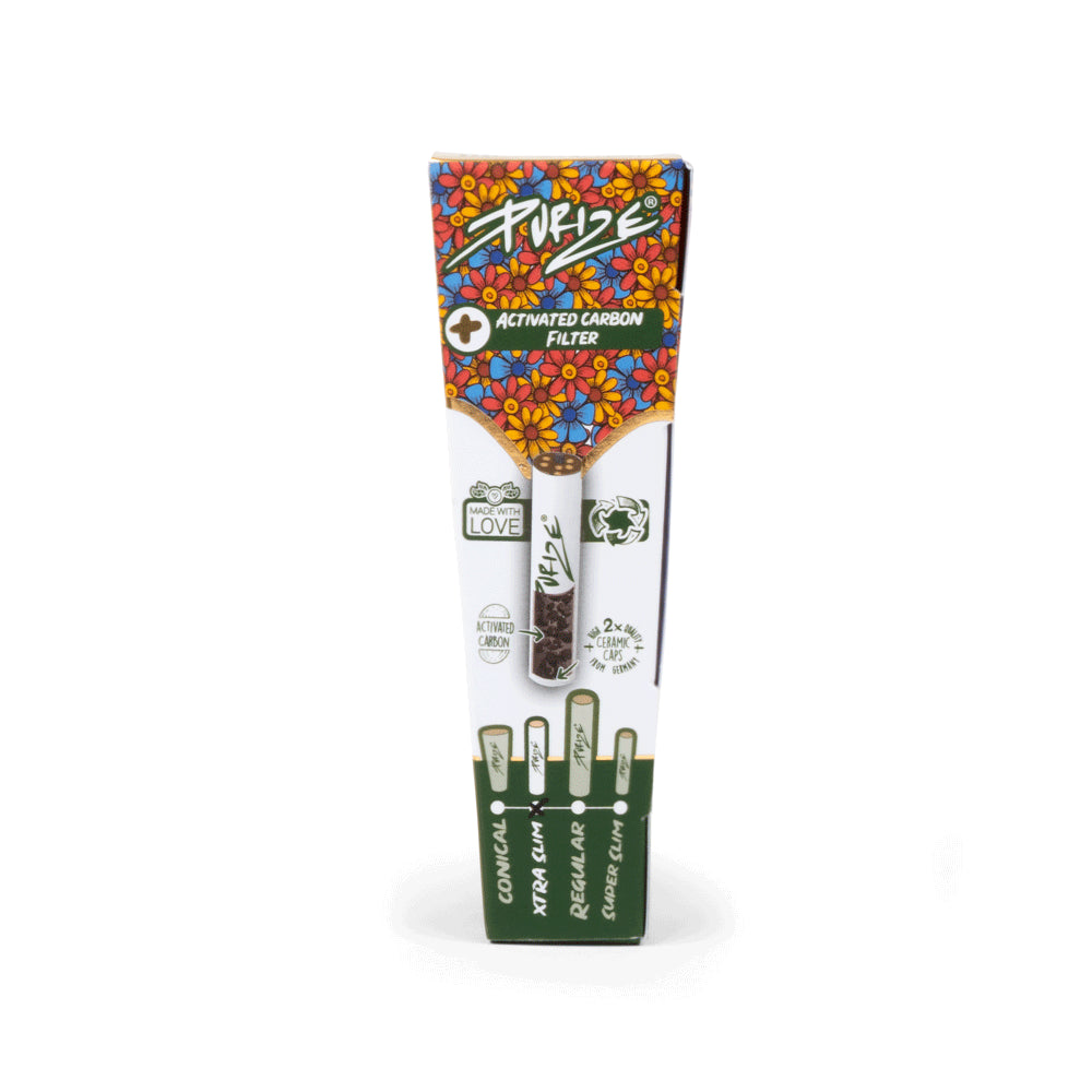 Purize pre-rolled Cones mit Activated Carbon Filter - 3 Stück - Xtra Slim Size