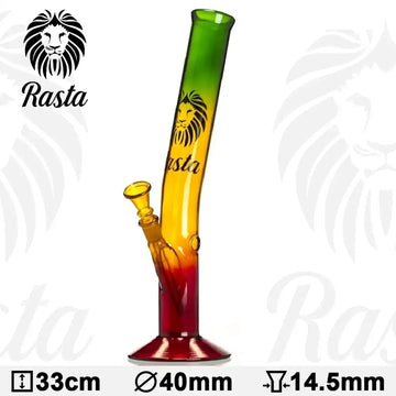 Rasta - Hangover Glas Bong - Ø:40mm - H:33cm - Schliff:14.5mm