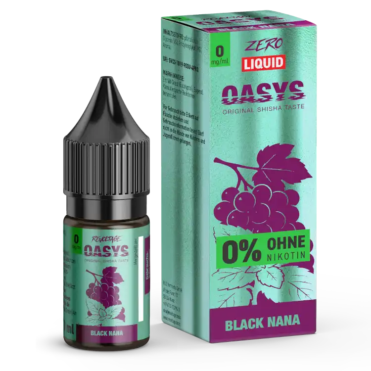 Revoltage - OASYS - Nikotinsalz Liquid 10ml - Black Nana 0mg