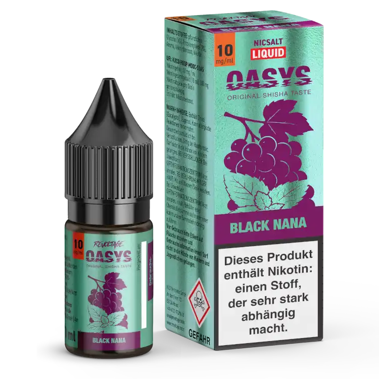 Revoltage - OASYS - Nikotinsalz Liquid 10ml - Black Nana 0mg