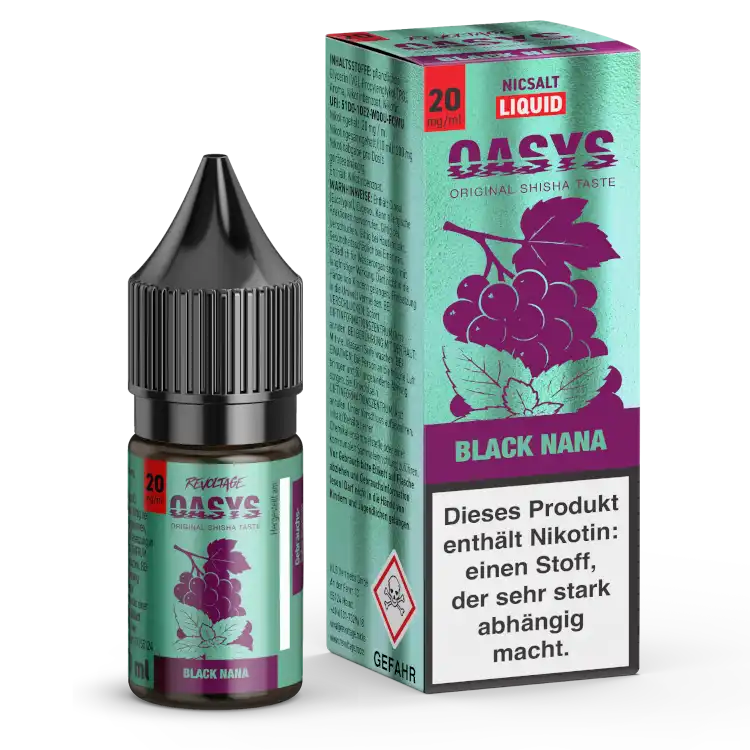 Revoltage - OASYS - Nikotinsalz Liquid 10ml - Black Nana 20mg