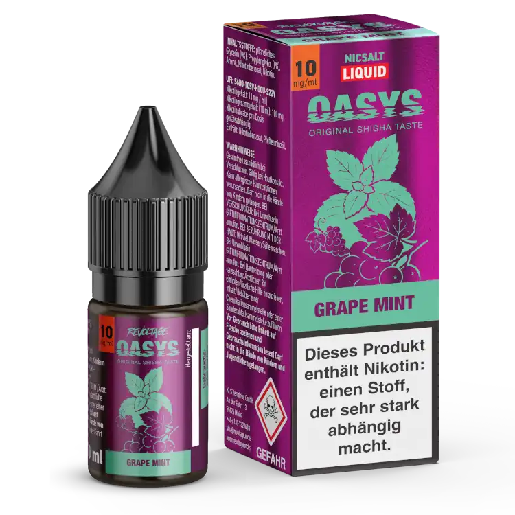 Revoltage - OASYS - Nikotinsalz Liquid 10ml - Grape Mint 20mg