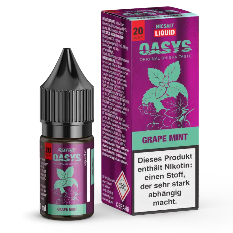 Revoltage - OASYS - Nikotinsalz Liquid 10ml - Grape Mint 20mg