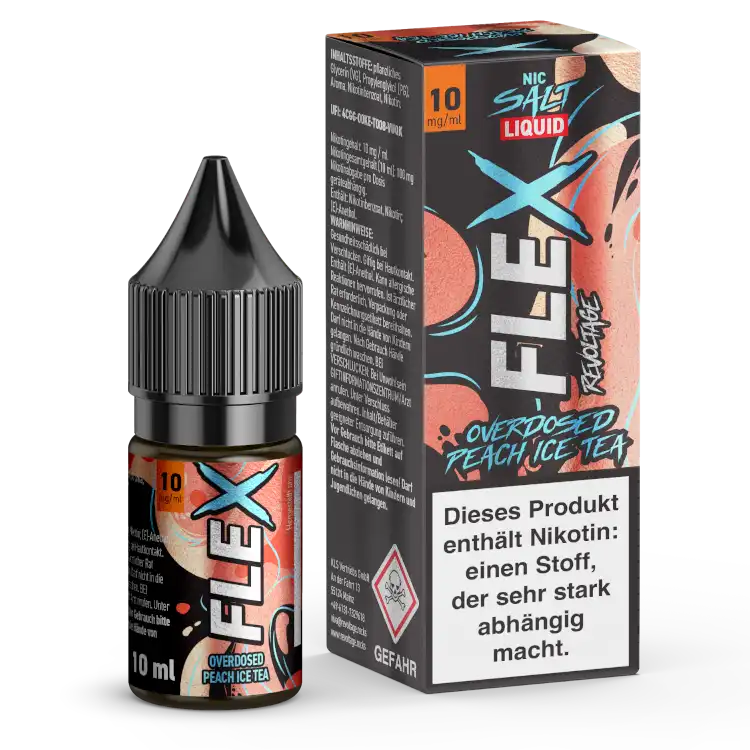 Revoltage Flex Nikotinsalz Liquid 10ml - Peach Ice Tea 10 mg