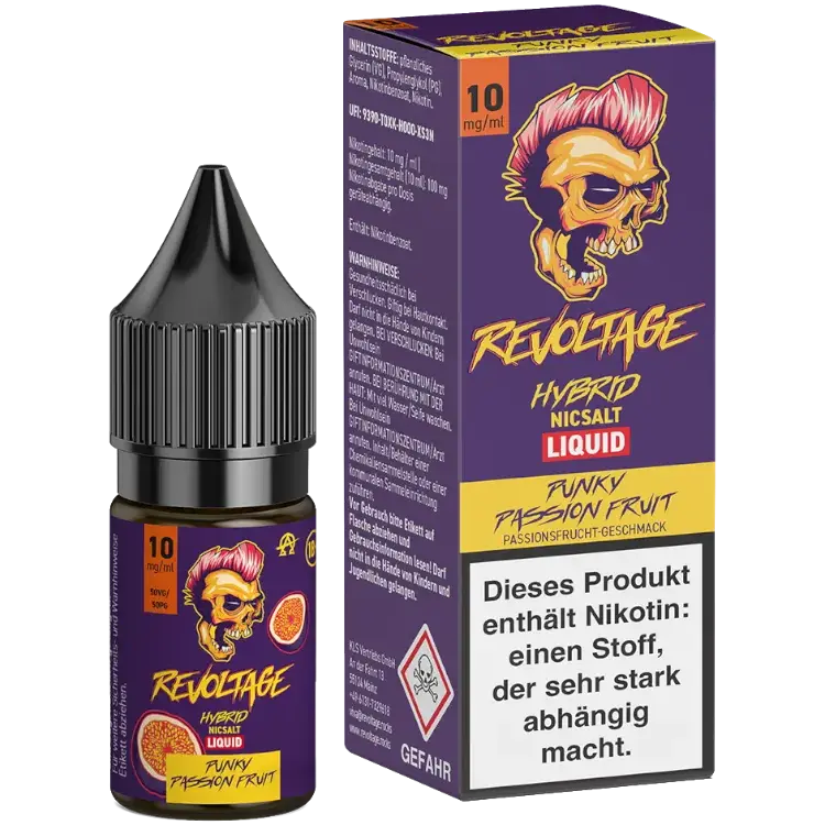 Revoltage Nikotinsalz Liquid 10ml - Punky Passion Fruit 20mg