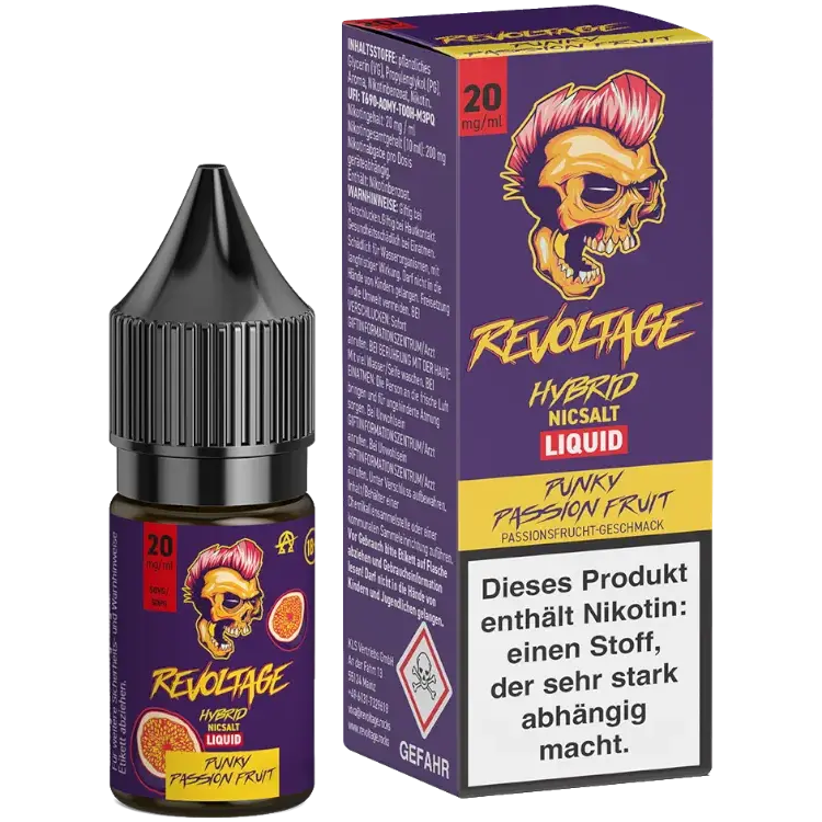 Revoltage Nikotinsalz Liquid 10ml - Punky Passion Fruit 20mg