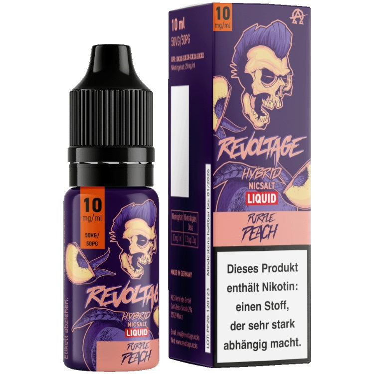 Revoltage Nikotinsalz Liquid 10 ml Purple Peach 20 mg