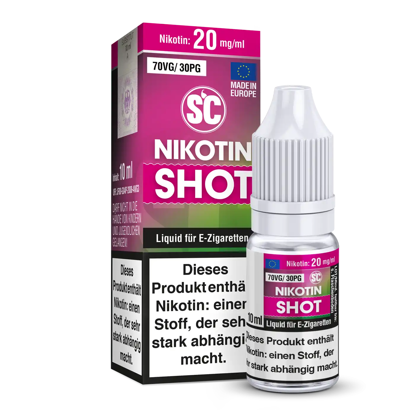 SC Nikotin Shot 10 ml 70 PG 30 VG Nikotinstaerke 20 mg