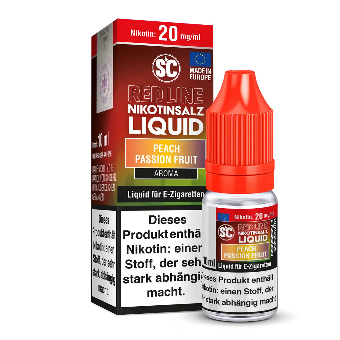 SC Nikotinsalz Liquid 10 ml Peach Passion Fruit 20 mg