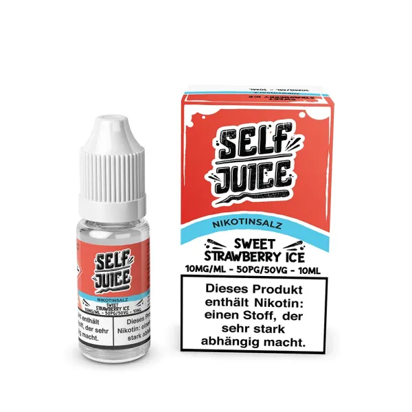 Self Juice Nikotinsalz Liquid 10ml - Sweet Strawberry Ice 20mg
