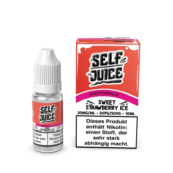 Self Juice Nikotinsalz Liquid 10ml - Sweet Strawberry Ice 20mg