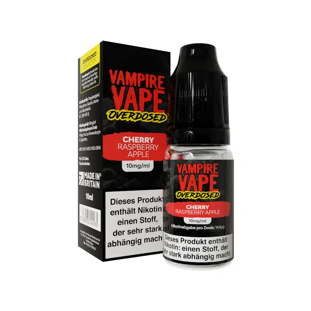 Vampire Vape Overdosed Nikotinsalz Liquid 10ml - Cherry Raspberry Apple 20mg