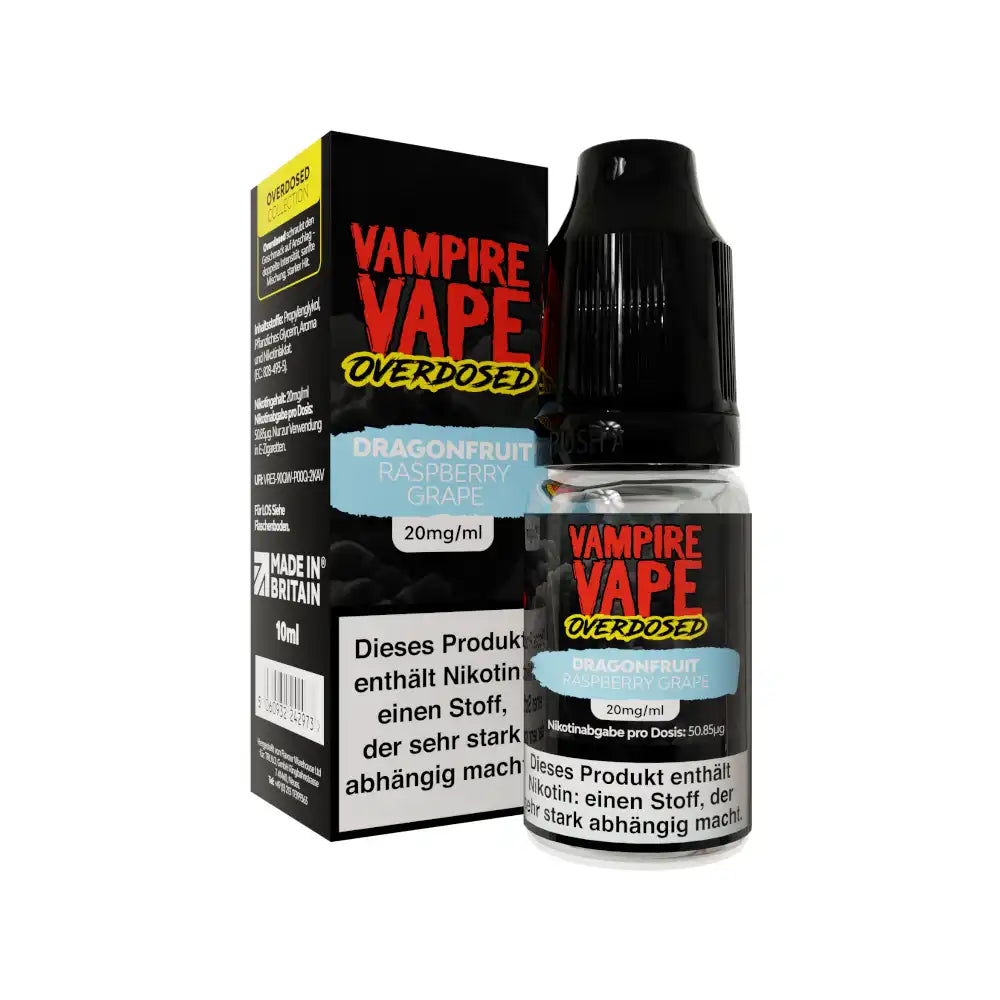 Vampire Vape Overdosed Nikotinsalz Liquid 10ml - Dragonfruit Raspberry Grape 20mg