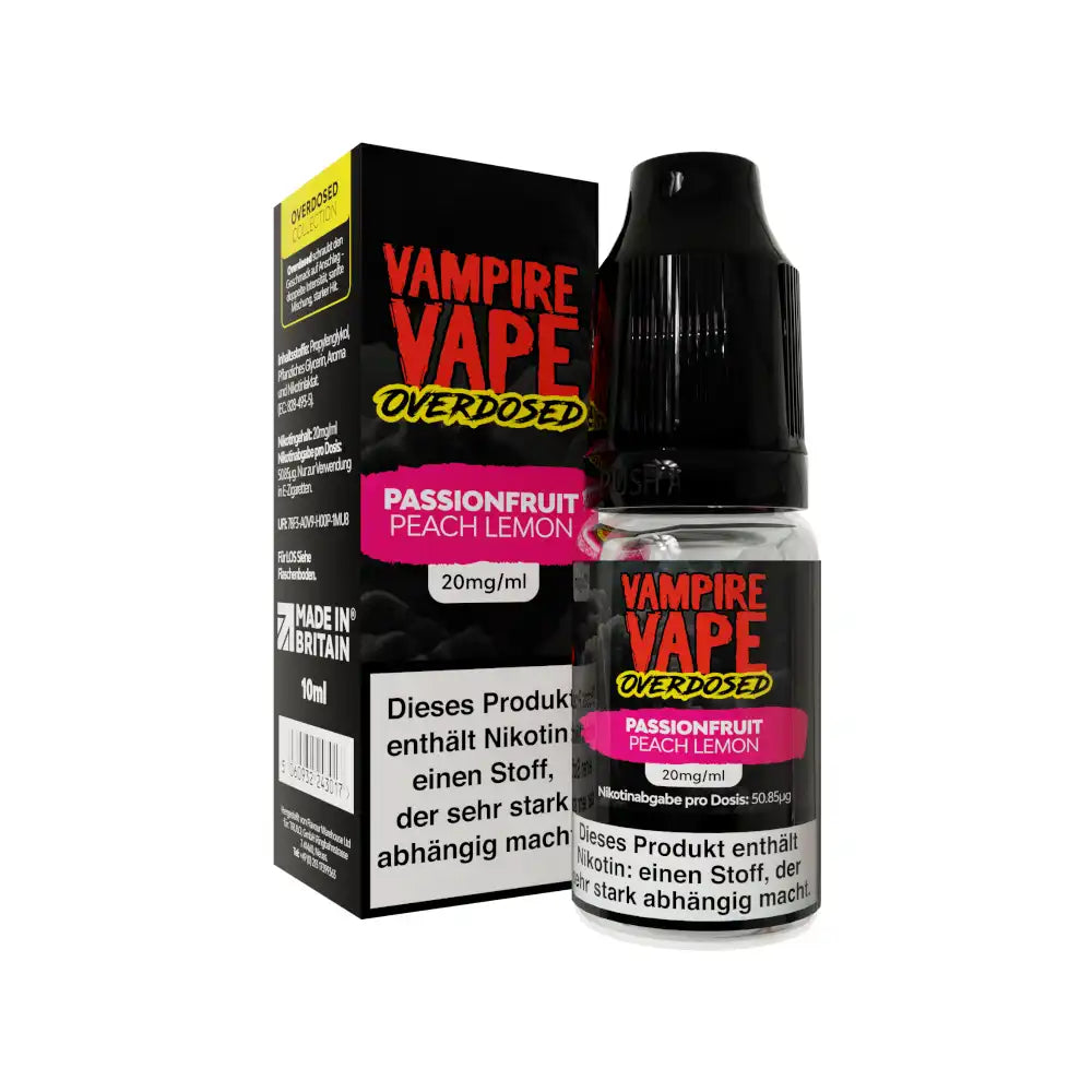 Vampire Vape Overdosed Nikotinsalz Liquid 10ml - Passionfruit Peach Lemon 20mg