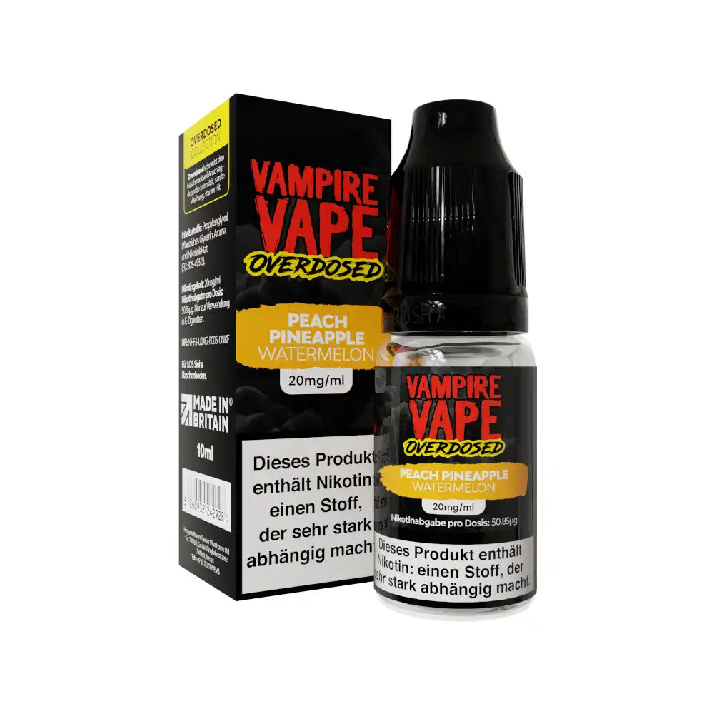 Vampire Vape Overdosed Nikotinsalz Liquid 10ml - Peach Pineapple Watermelon 20mg