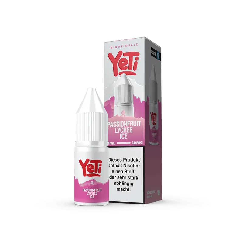 Yeti Nikotinsalz Liquid 10ml - Passionfruit Lychee Ice 10mg
