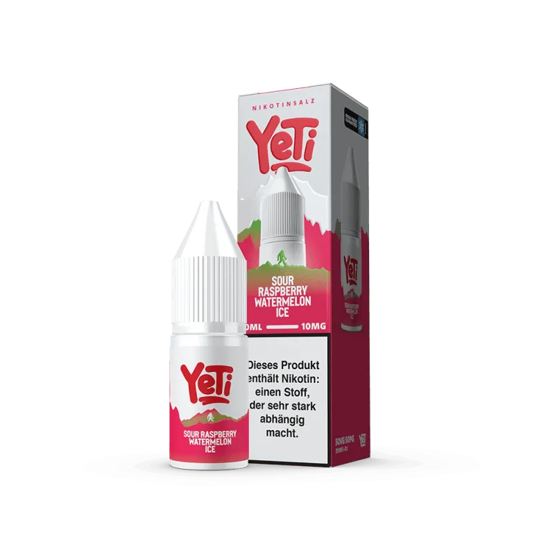 Yeti Nikotinsalz Liquid 10ml - Sour Raspberry Watermelon Ice 10mg