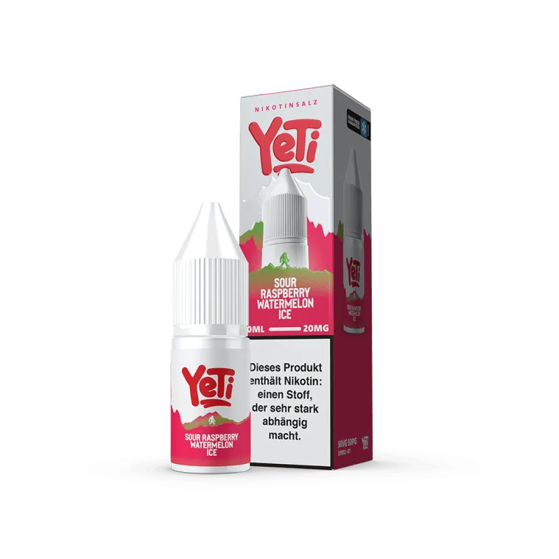 Yeti Nikotinsalz Liquid 10ml - Sour Raspberry Watermelon Ice 10mg